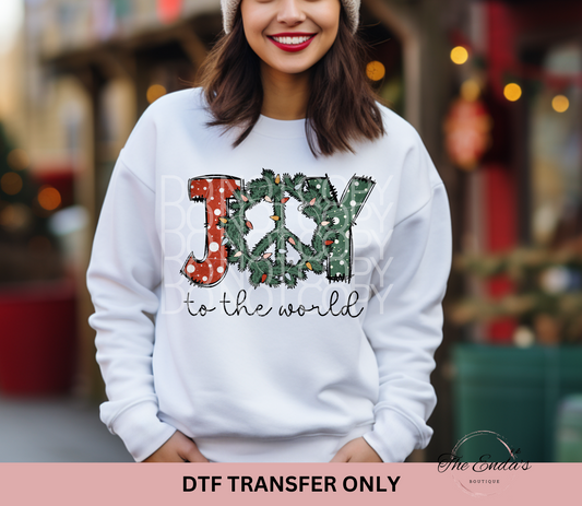 Joy To The World DTF Transfer