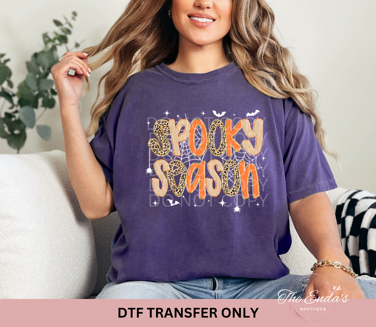 Leopard Spooky Season DTF Transfer