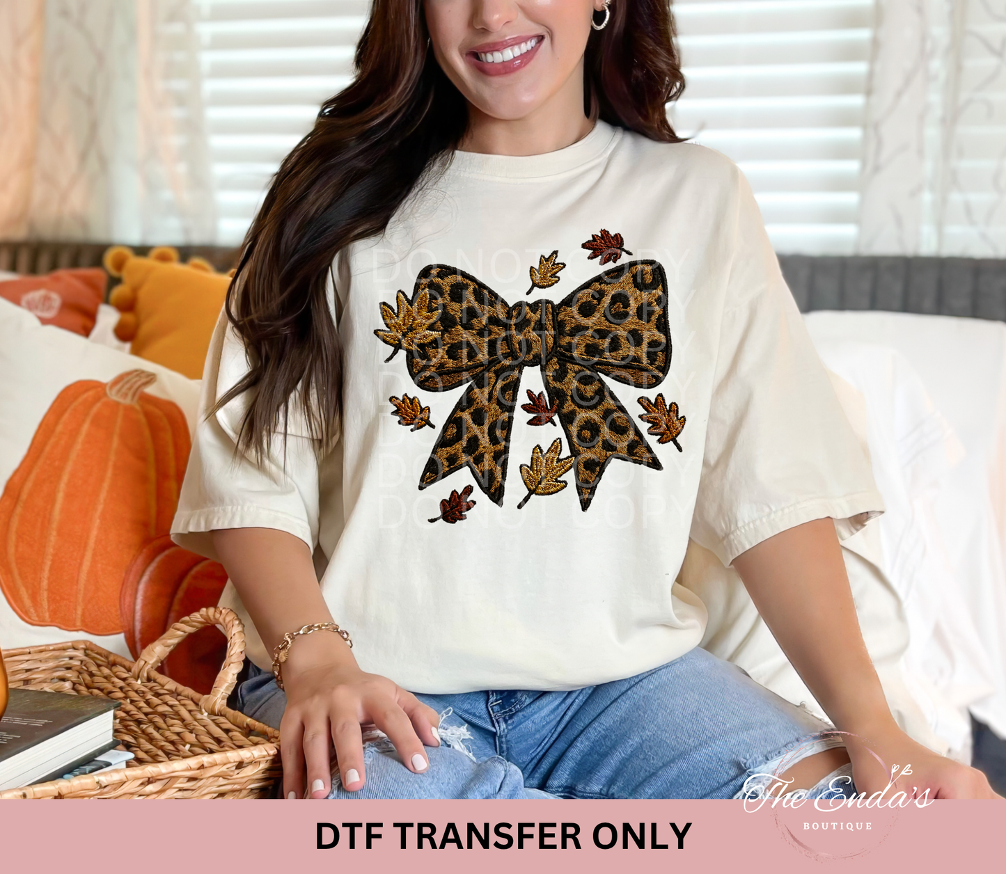 Fall Leopard Bow DTF Transfer