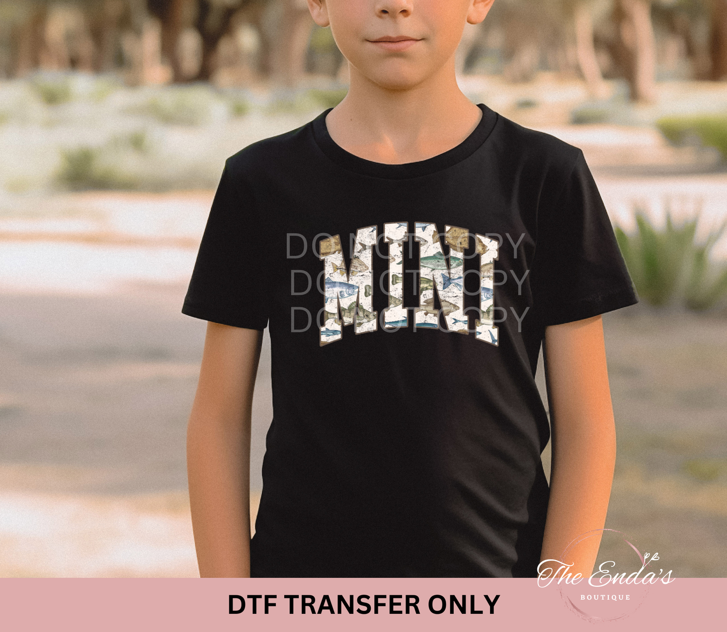 Distressed Fish Mini DTF Transfer