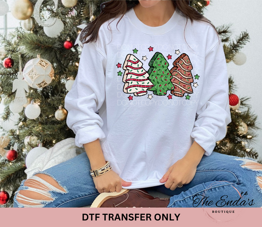 Christmas Tree Snack Cakes DTF Transfer