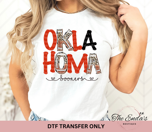 OK Sooners DTF Transfer