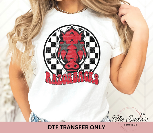 AR Razorbacks DTF Transfer