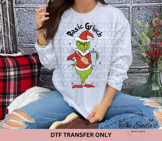 Basic Grinch DTF Transfer