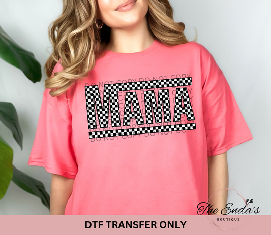 Checkered Mama DTF Transfer