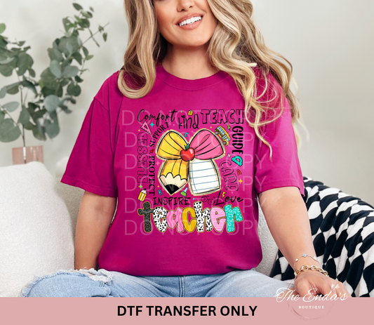 Teacher Coquette DTF Transfer