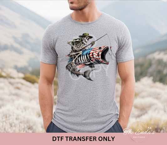 Fish Skeleton DTF Transfer