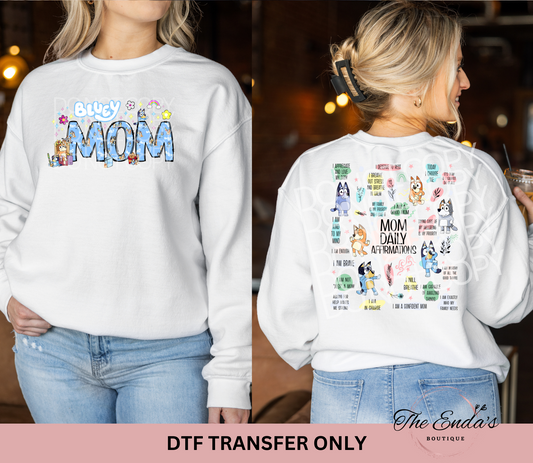 Mom Affirmations (FULL FRONT/BACK SET) DTF Transfer