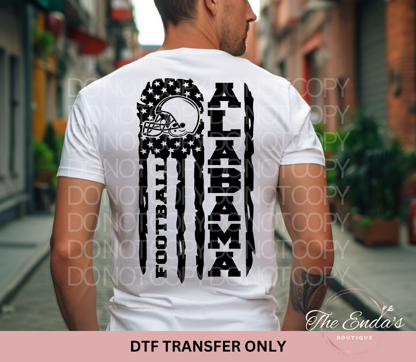 Alabama Flag DTF Transfer **AVAILABLE IN FULL COLOR AND BLACK**