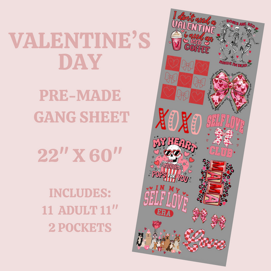 Valentine's Day Pre-Made Gang Sheet