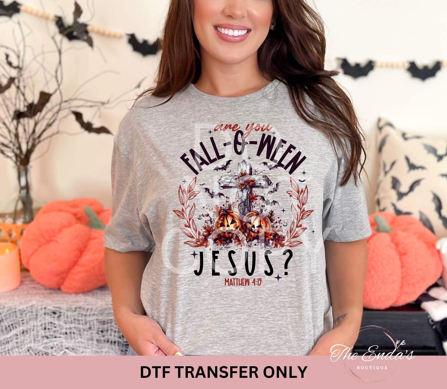 Spooky Are You Fall-O-Ween Jesus DTF Transfer