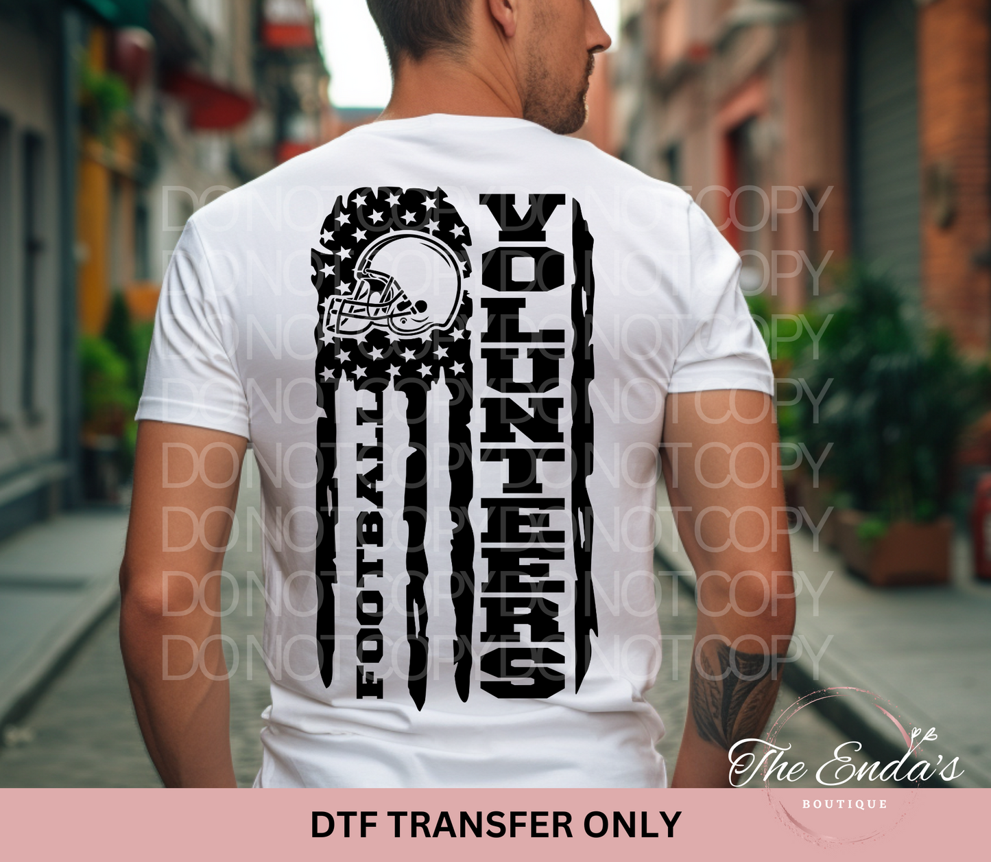 Volunteers Flag DTF Transfer **AVAILABLE IN FULL COLOR AND BLACK**