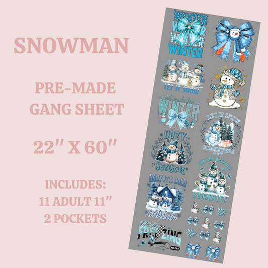 Snowman Pre-Made Gang Sheet