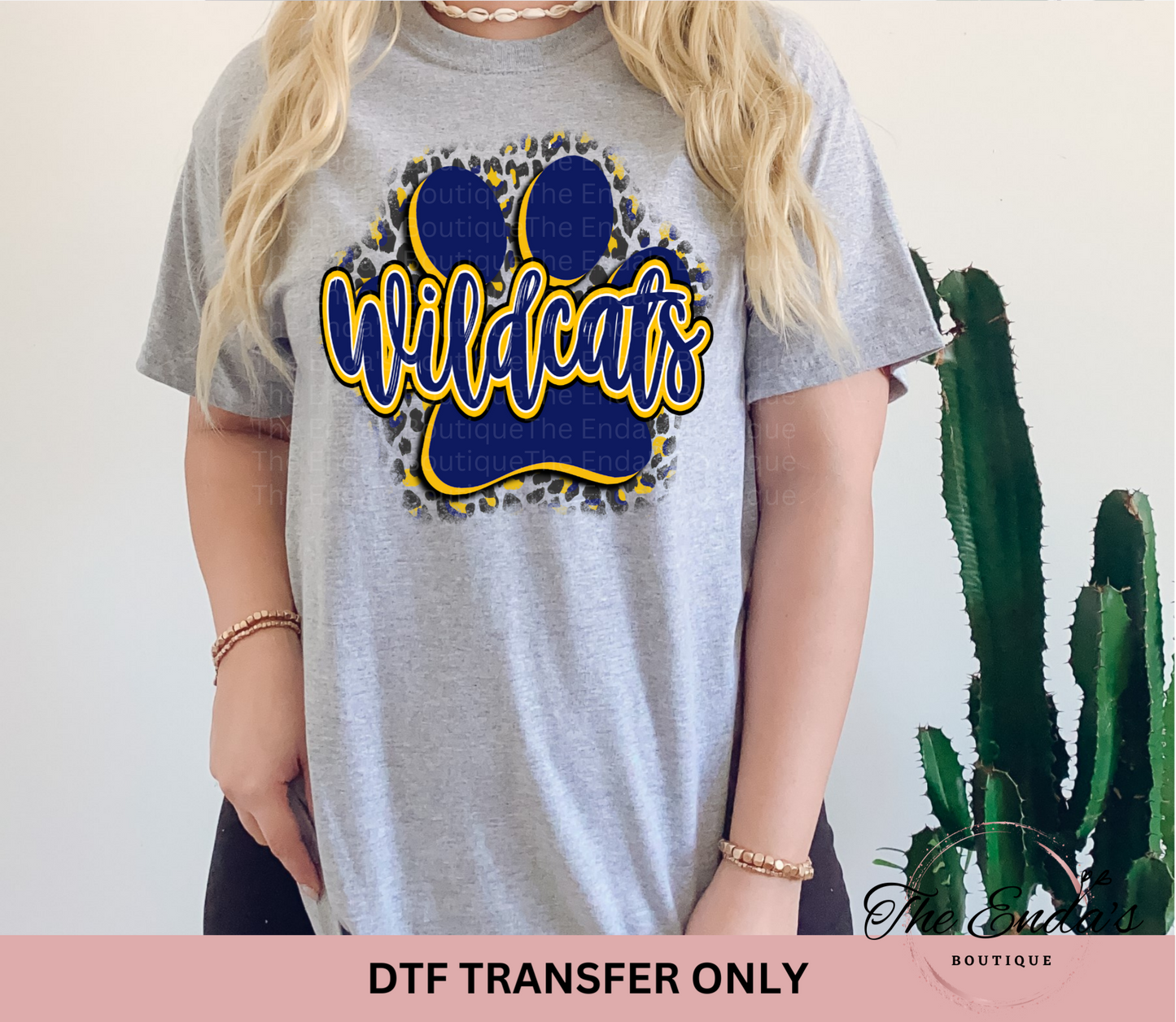 Blue/Gold Wildcats DTF Transfer