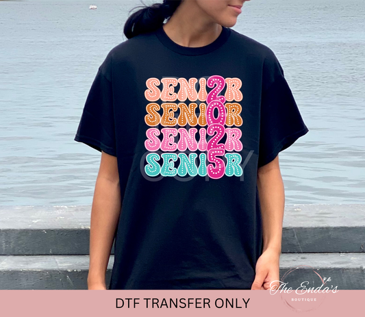 Stacked Senior 2025 DTF Transfer