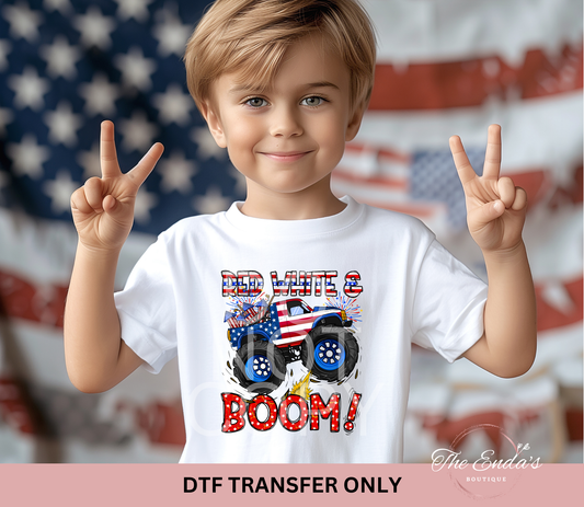 Red White & Boom DTF Transfer