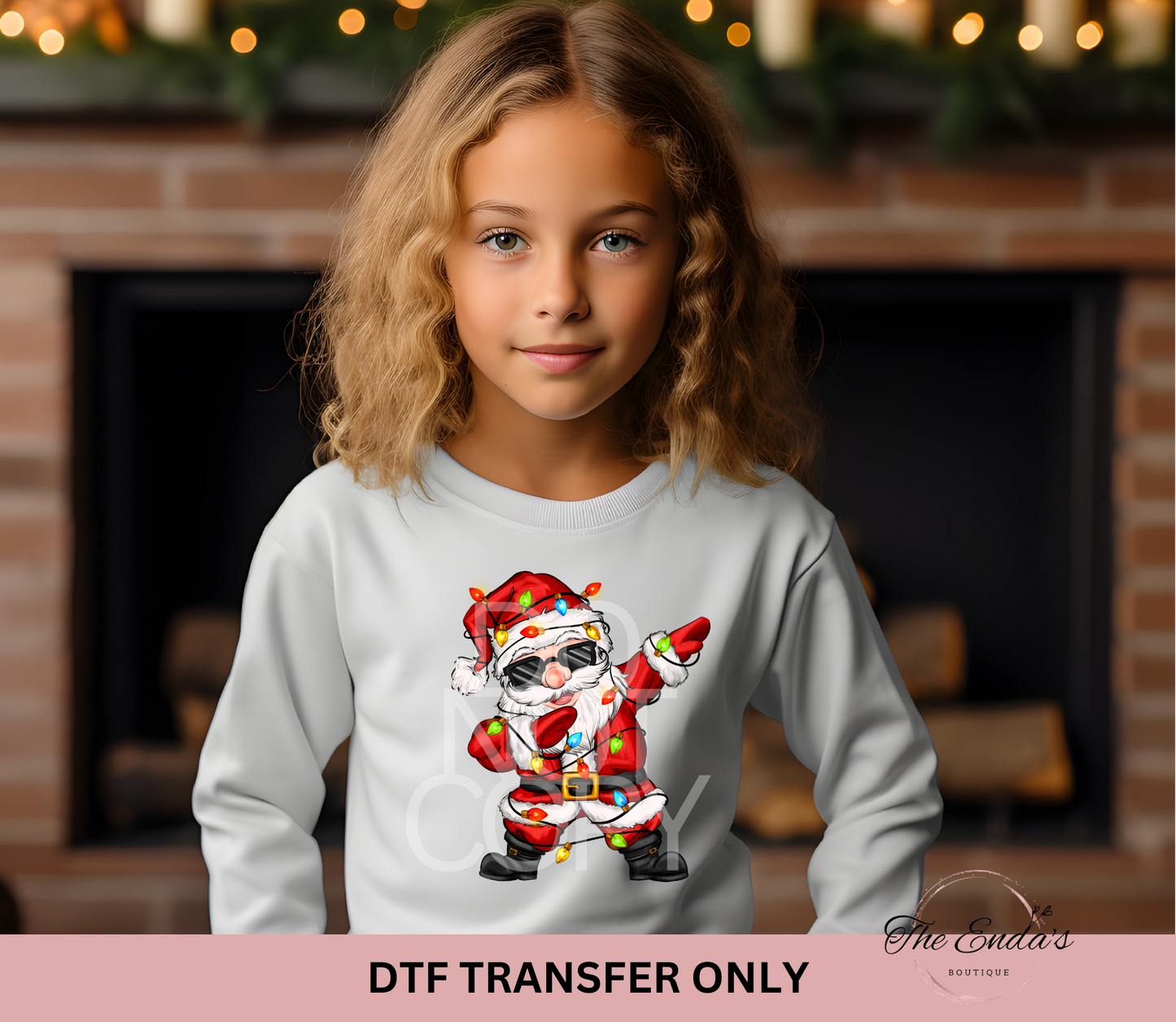 Dabbing Santa With Lights DTF Transfer