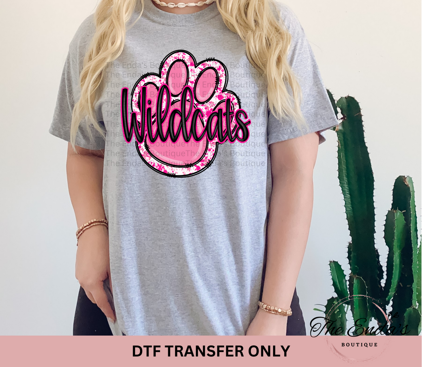 Pink Wildcats DTF Transfer