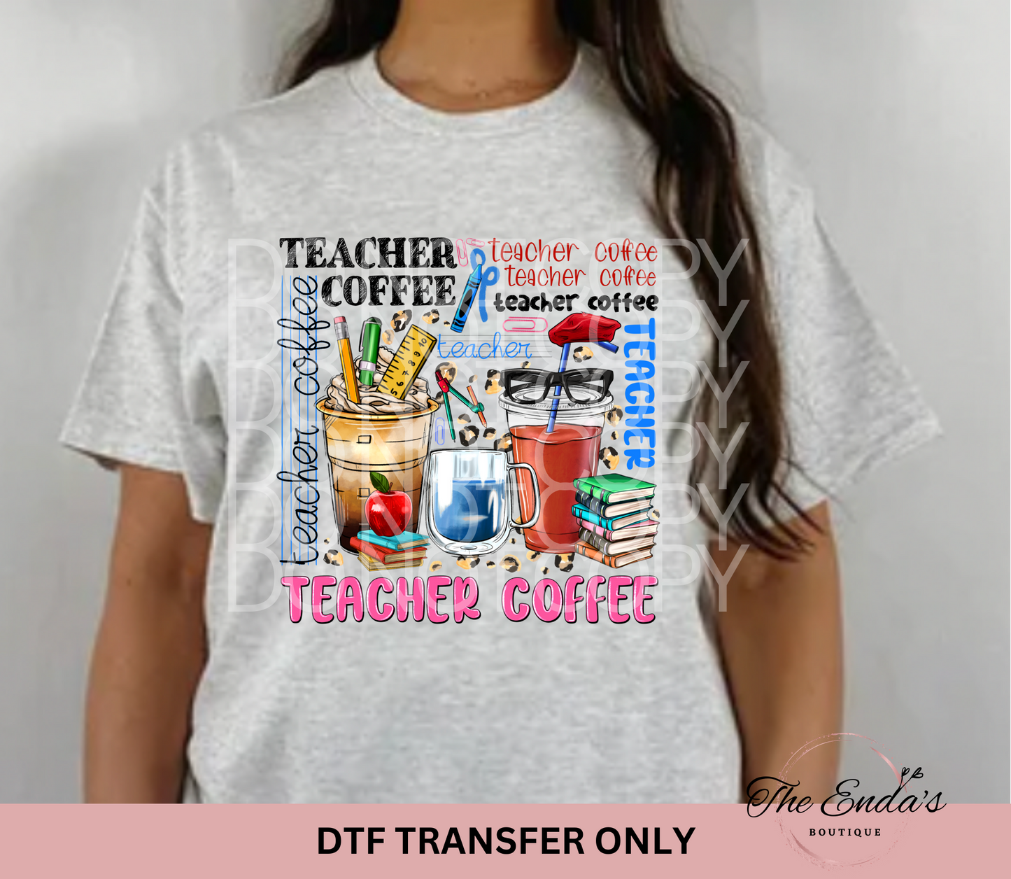 Teacher Coffee DTF Transfer