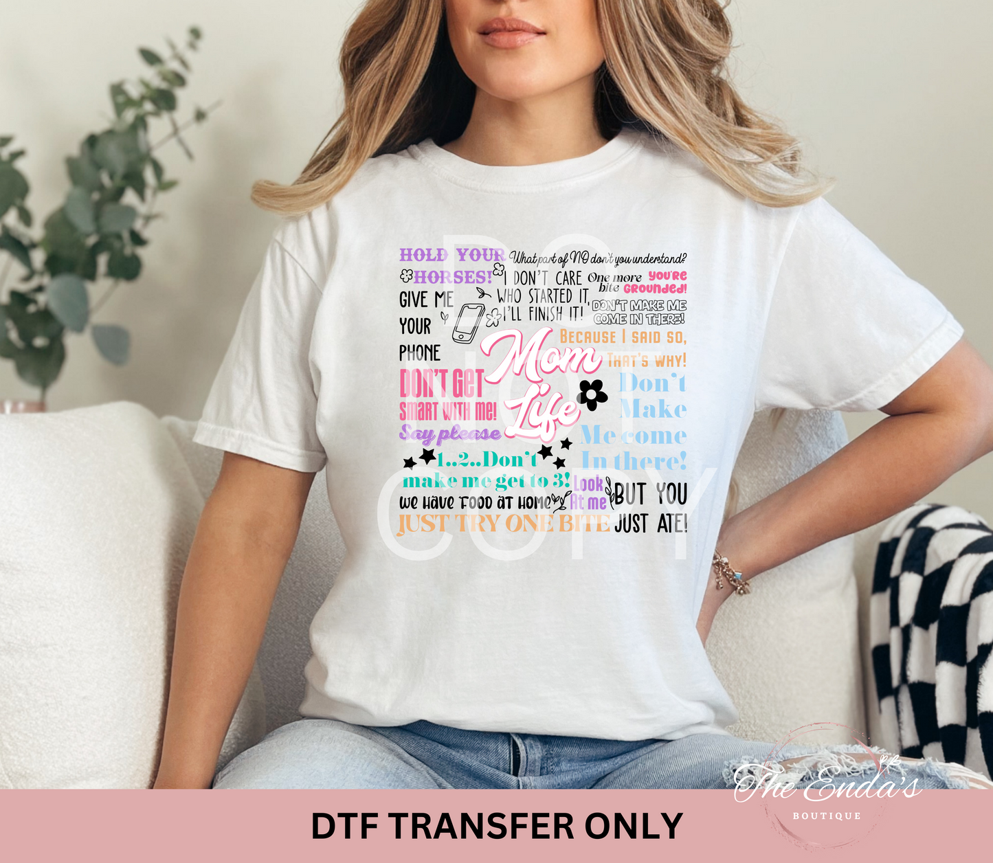 Mom Life DTF Transfer