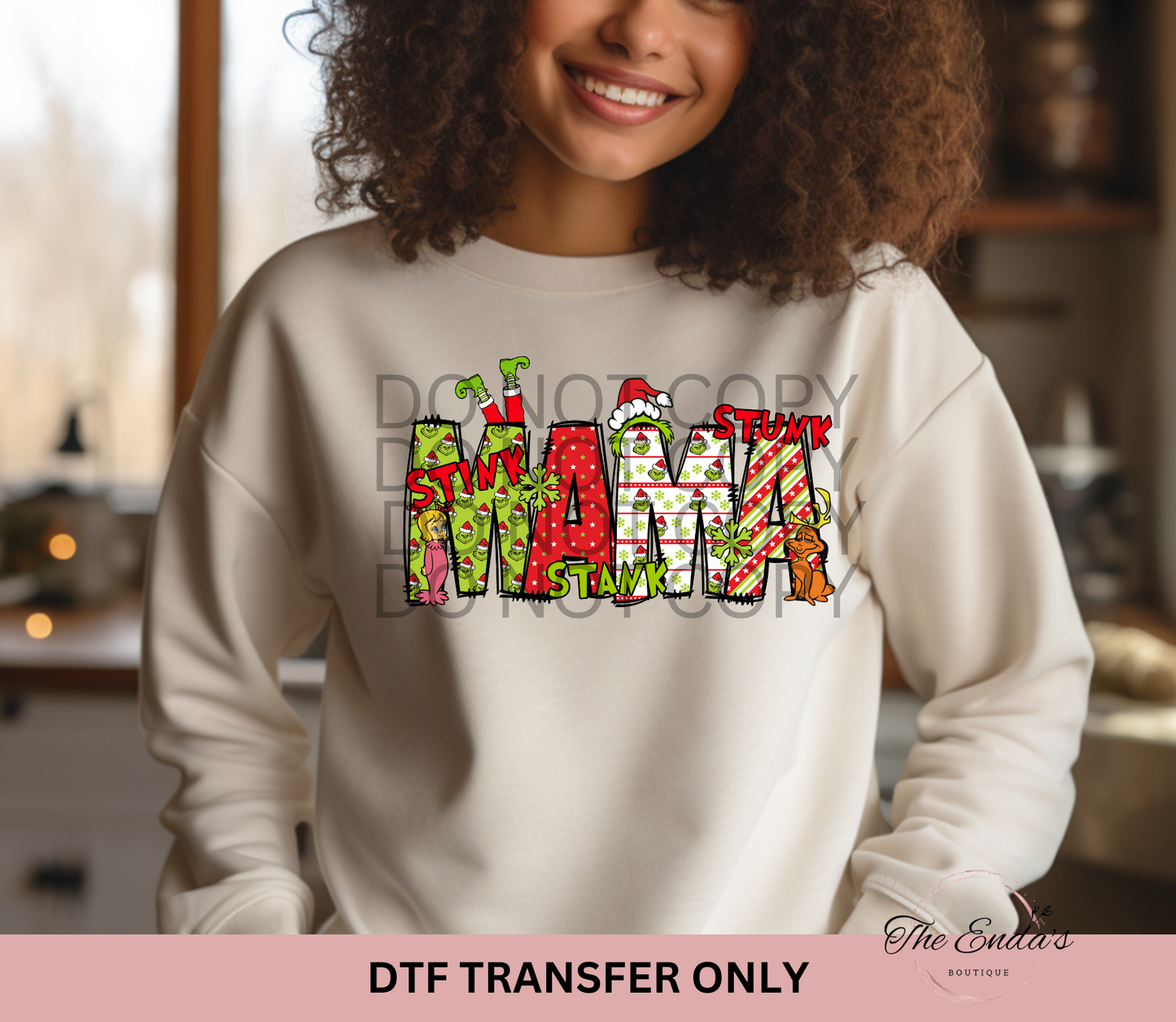 Grinch Mama DTF Transfer