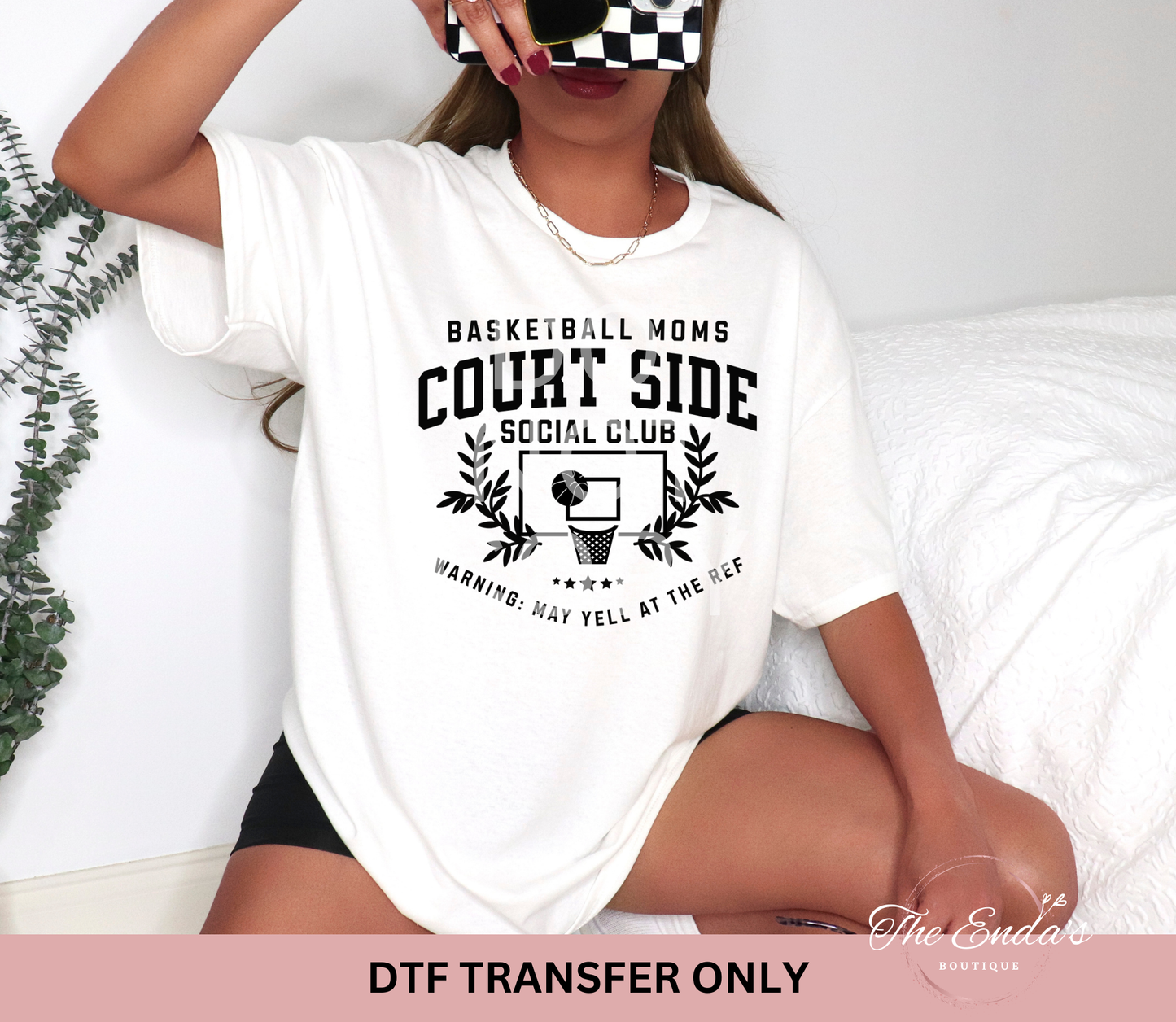 Basketball Moms Court Side Social Club DTF Transfer