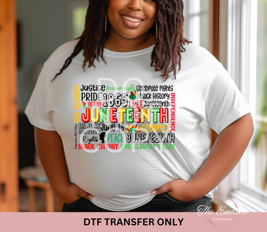 Juneteenth Awareness DTF Transfer