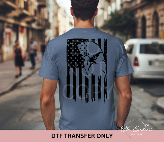 Eagle Flag DTF Transfer