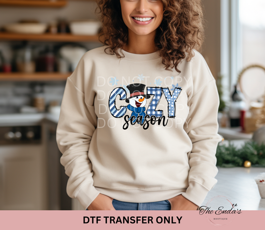 Cozy Season Snowman DTF Transfer