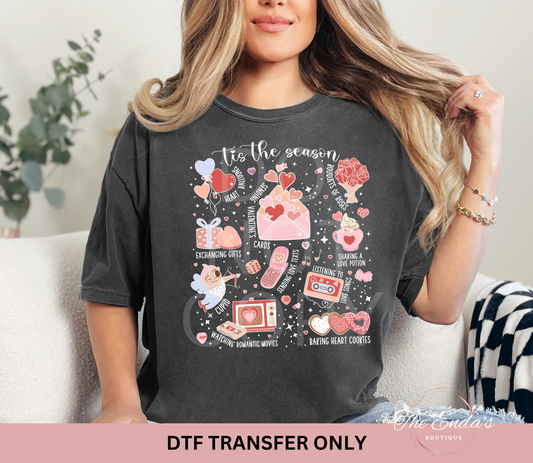 Retro Tis The Season Valentine DTF Transfer