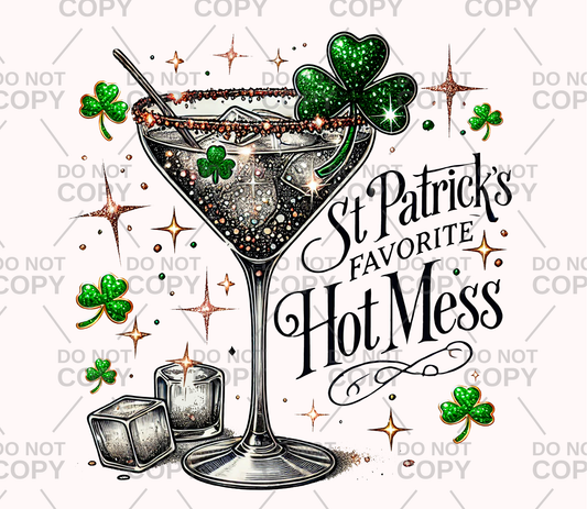 St Patrick's Favorite Hot Mess DTF Transfer