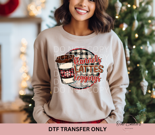 Flannels Lattes Leggings DTF Transfer