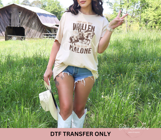 I Had Some Help It Takes Two DTF Transfer