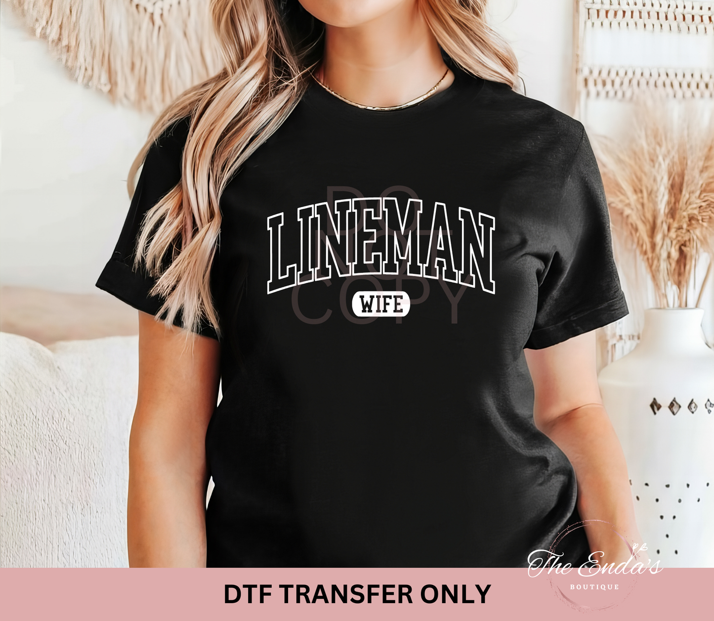 Lineman Wife DTF Transfer