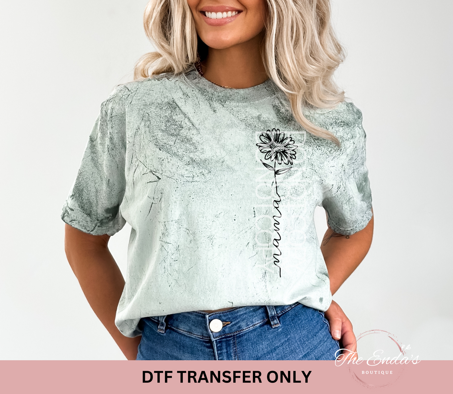 Mama Flower DTF Transfer