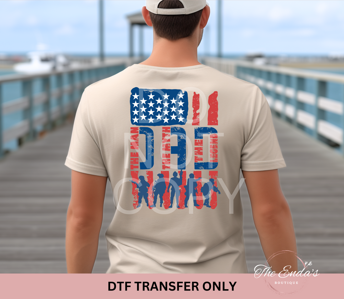 Flag Dad DTF Transfer