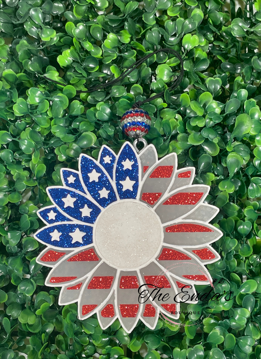 Patriotic Sunflower Air Freshener (Freshie)