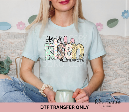 He Is Risen DTF Transfer