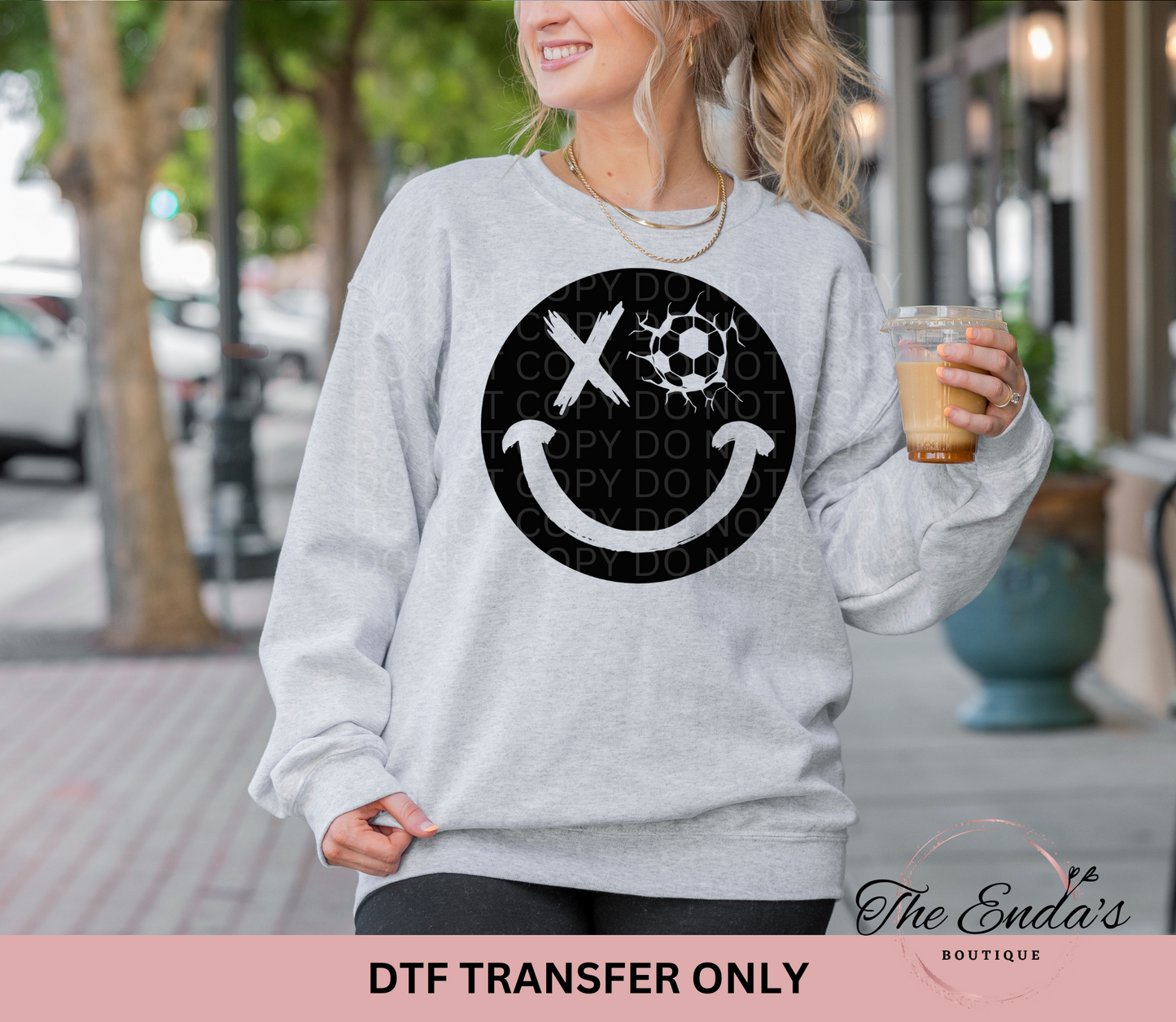 Soccer Smiley DTF Transfer