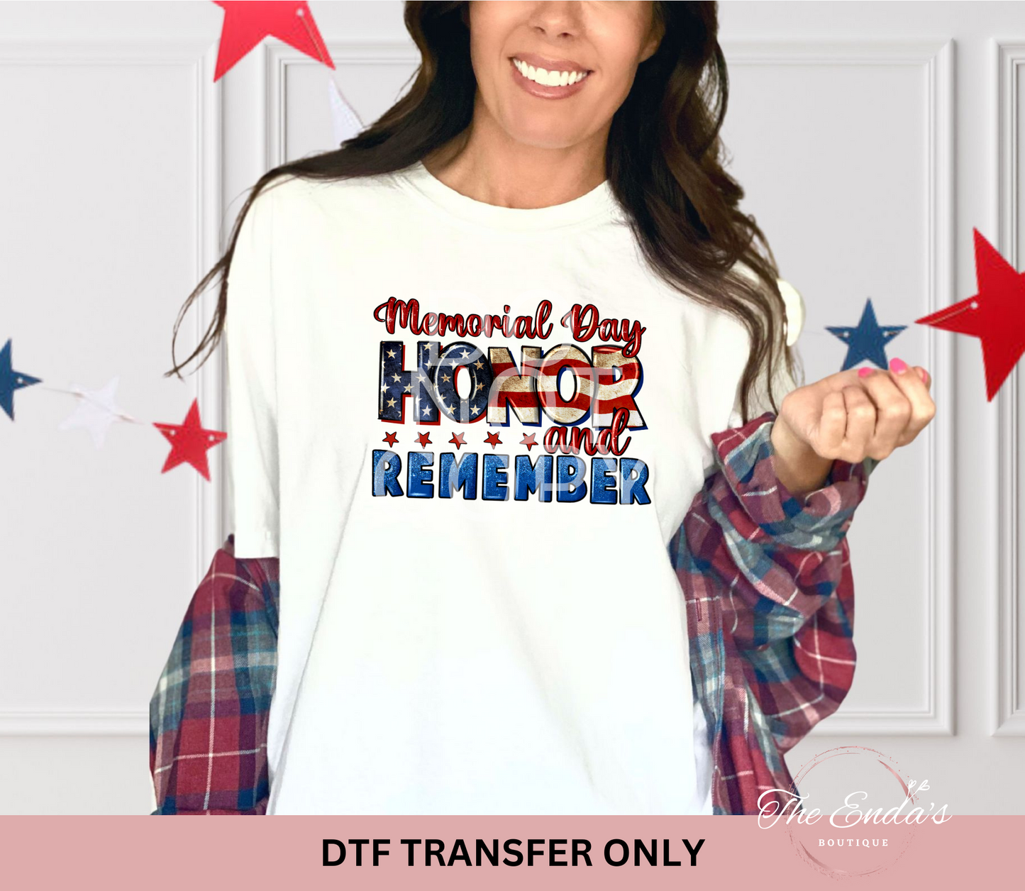 Memorial Day Honor and Remember DTF Transfer