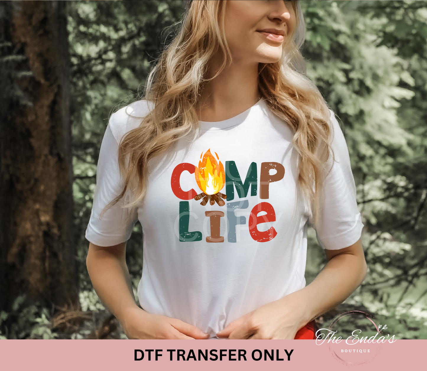 Camp Life With Bonfire DTF Transfer