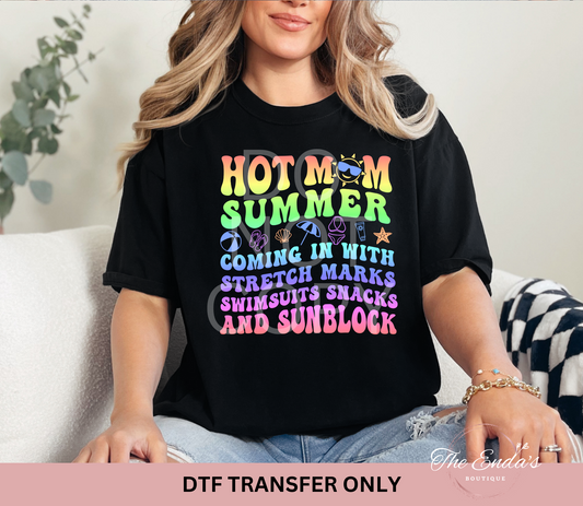 Hot Mom Summer DTF Transfer