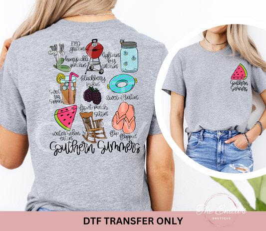 Southern Summer (FRONT/BACK SET) DTF Transfer