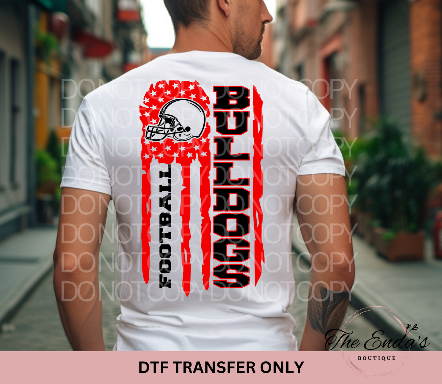 Bulldogs Flag DTF Transfer **AVAILABLE IN FULL COLOR AND BLACK**