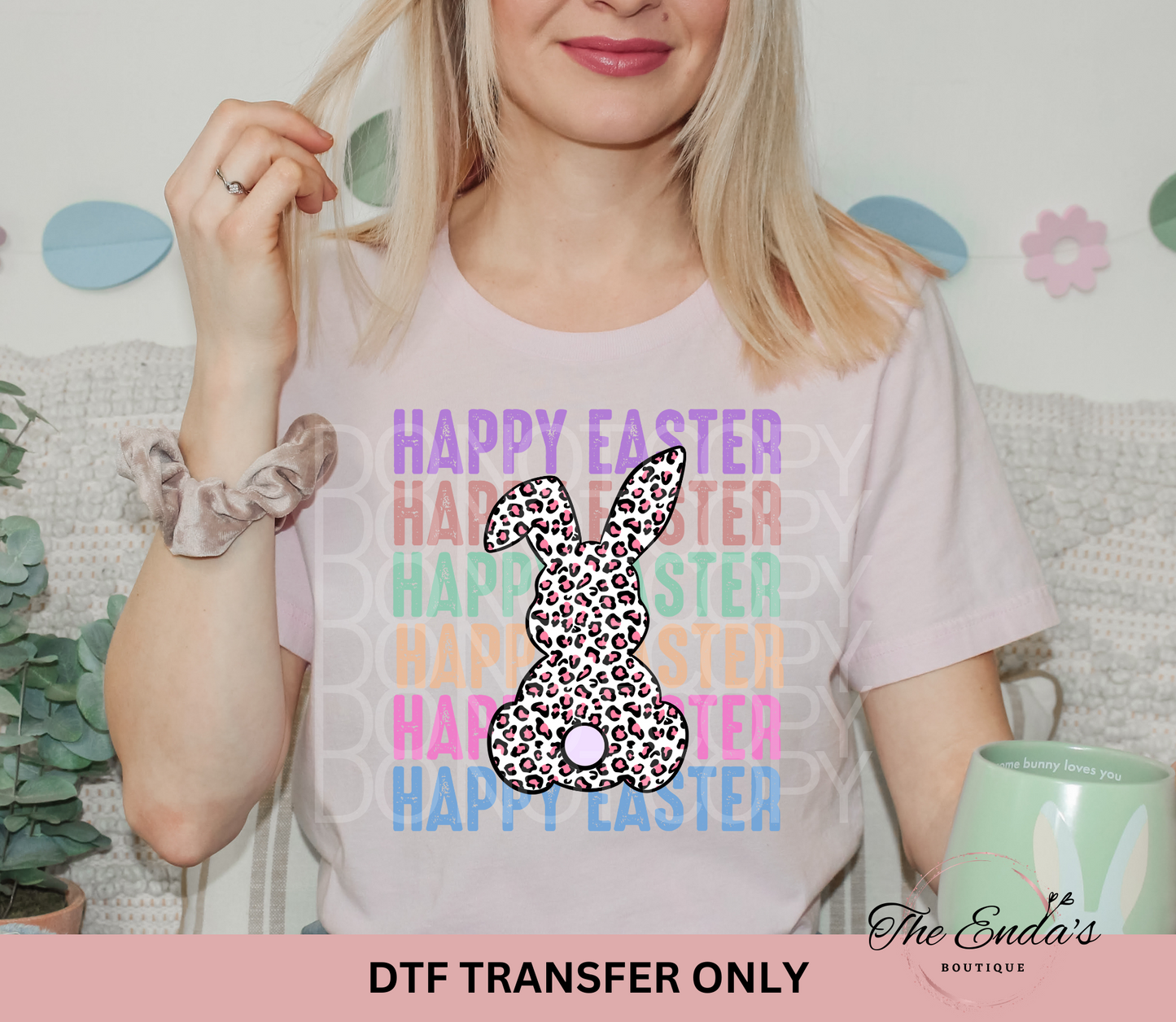 Stacked Happy Easter DTF Transfer