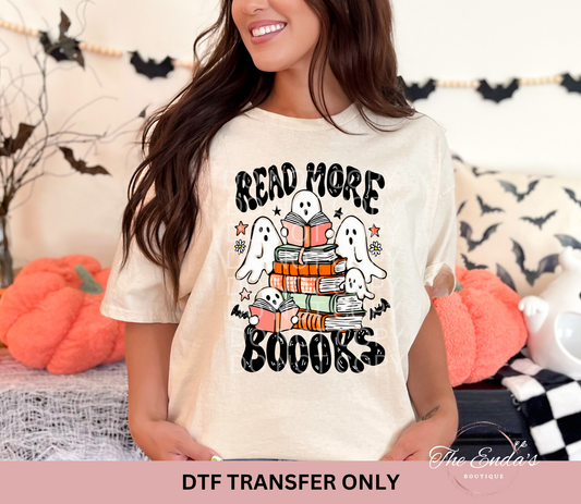 Read More Boooks Ghosts DTF Transfer