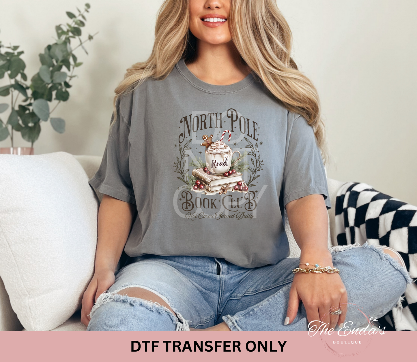 North Pole Book Club DTF Transfer