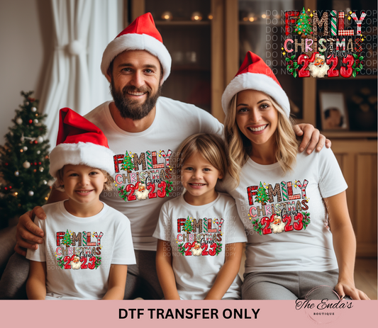 Family Christmas Crew 2023 DTF Transfer **AVAILABLE IN ALL SIZES**