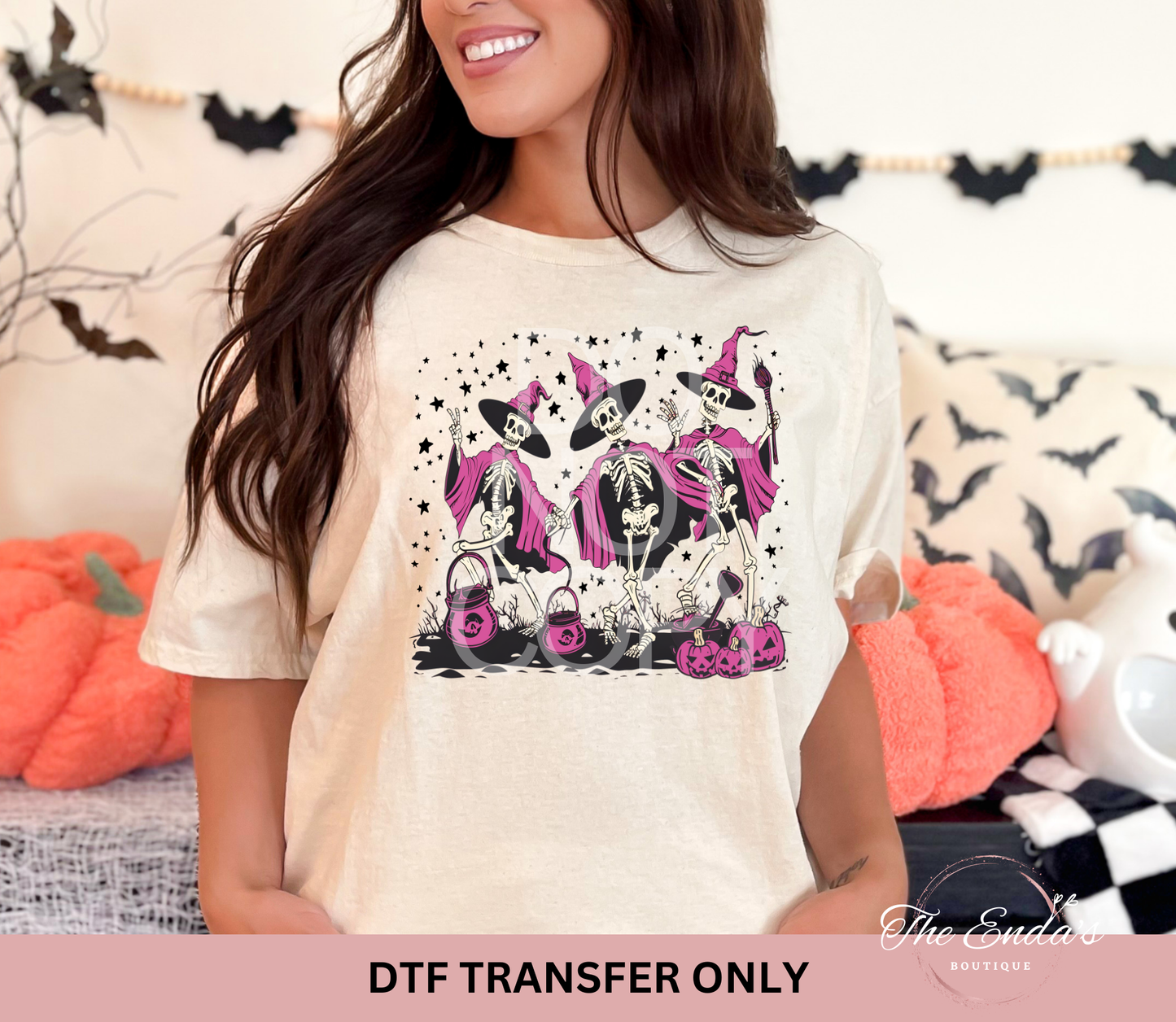 Pink Dancing Witches DTF Transfer