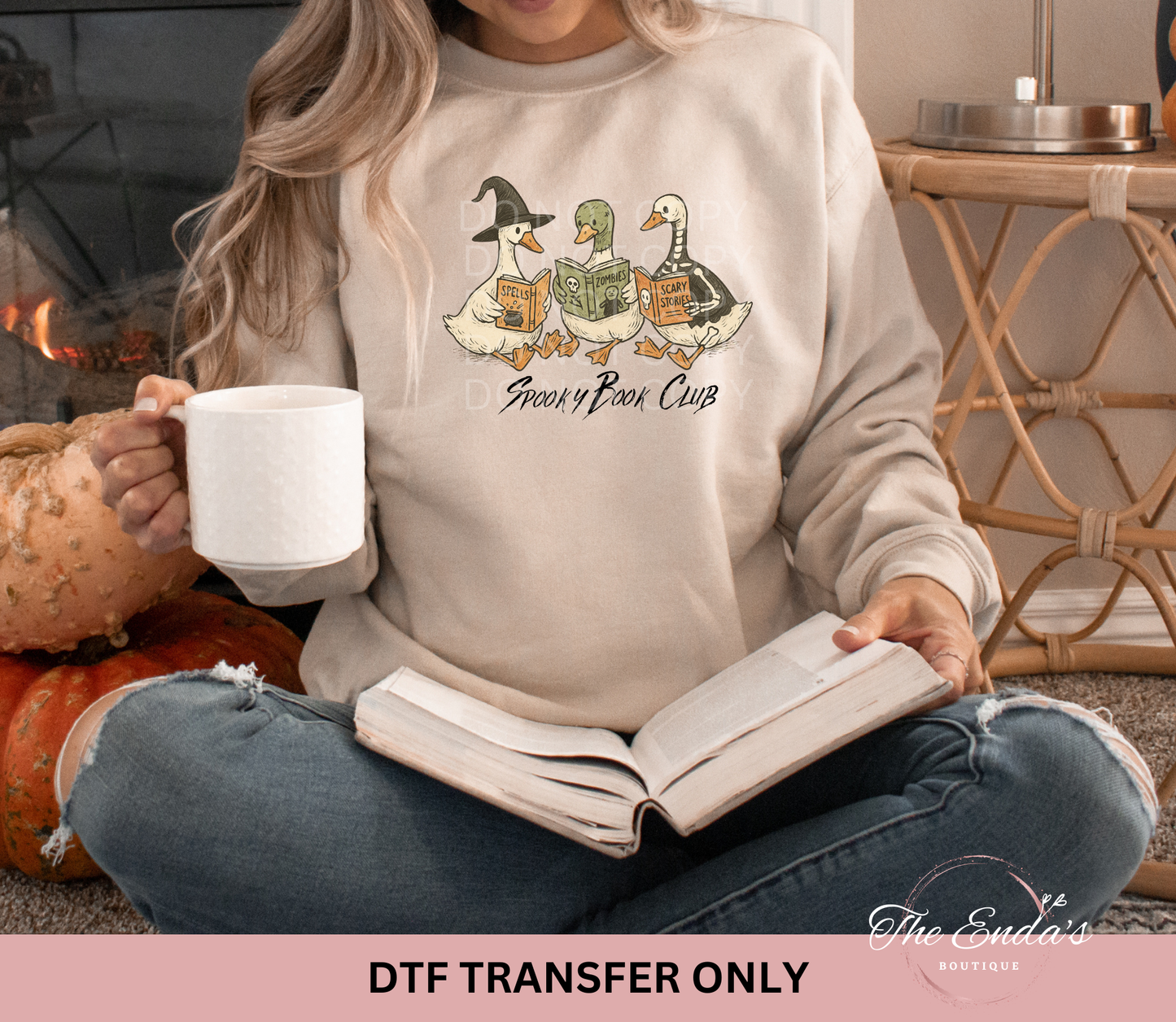 Goose Spooky Book Club DTF Transfer
